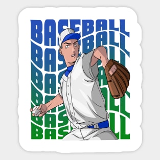 Baseball Player Boys Girls Youth Pitcher Sports Sticker